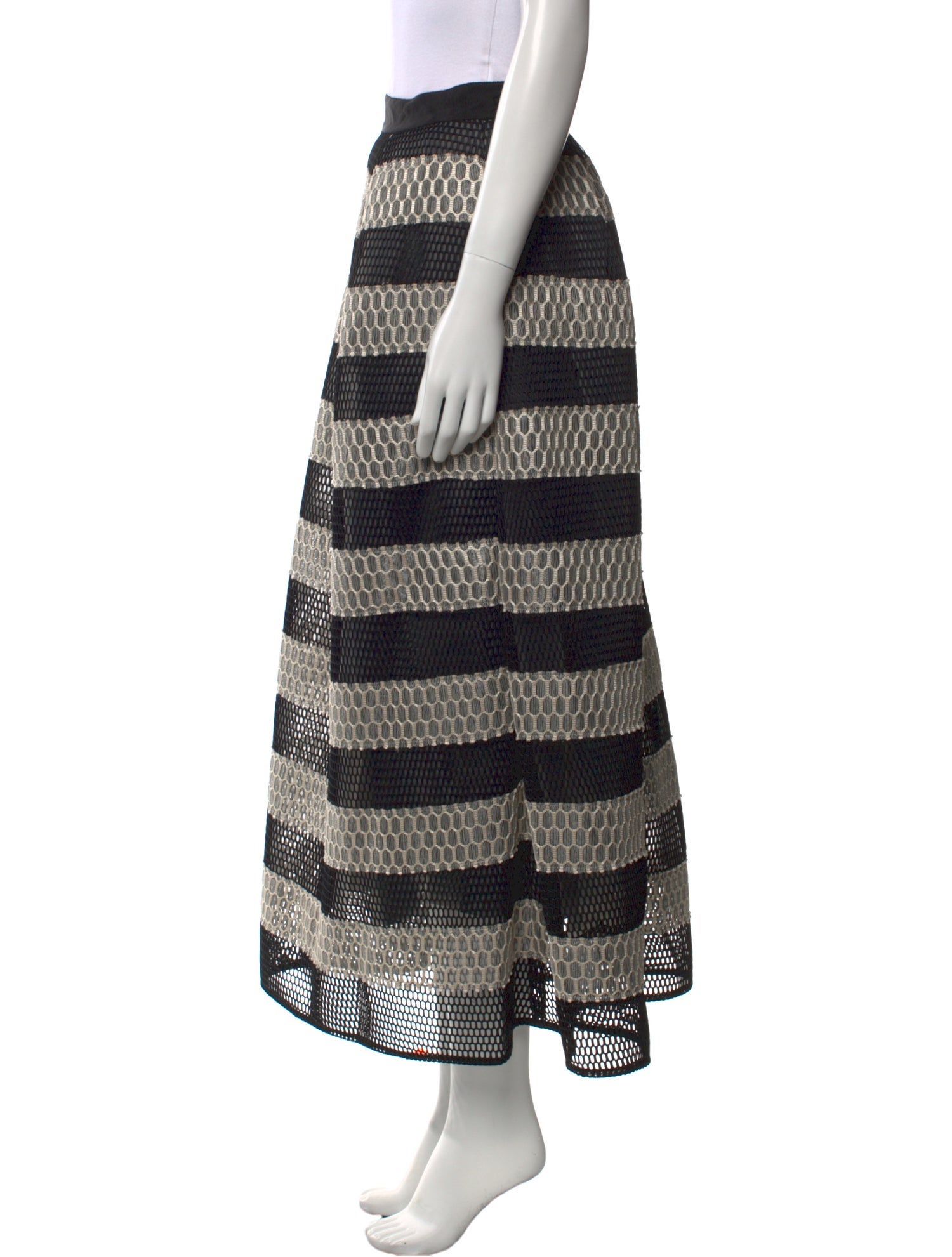 Sachin + Babi Noir Striped Midi Length Skirt