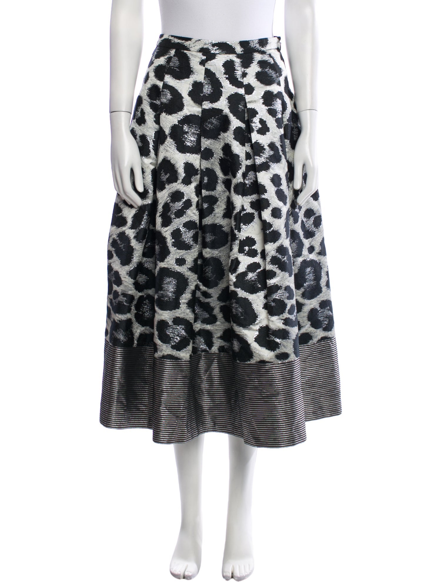Sachin + Babi Noir Animal Print Midi Length Skirt