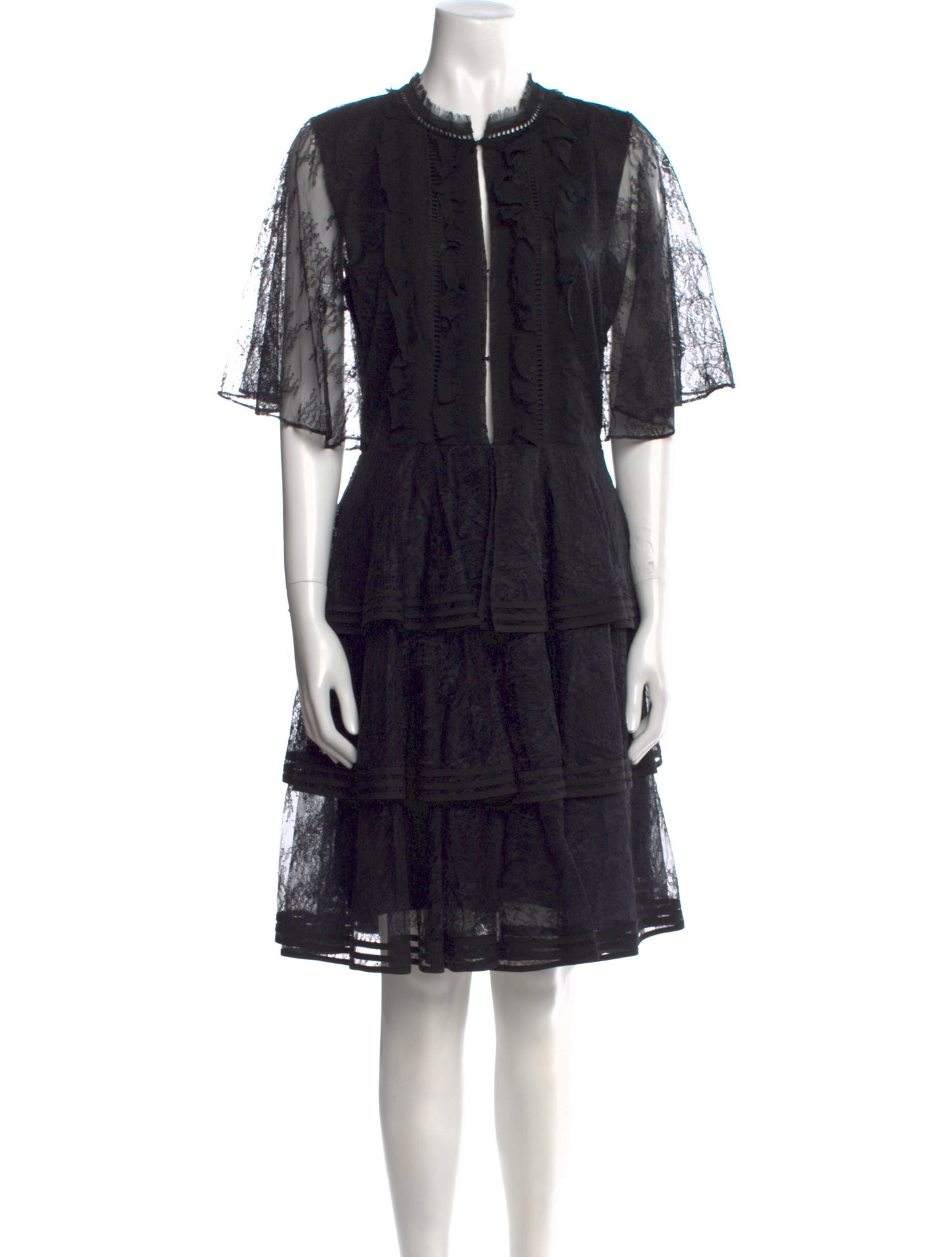 Sachin + Babi Noir Lace Pattern Knee-Length Dress