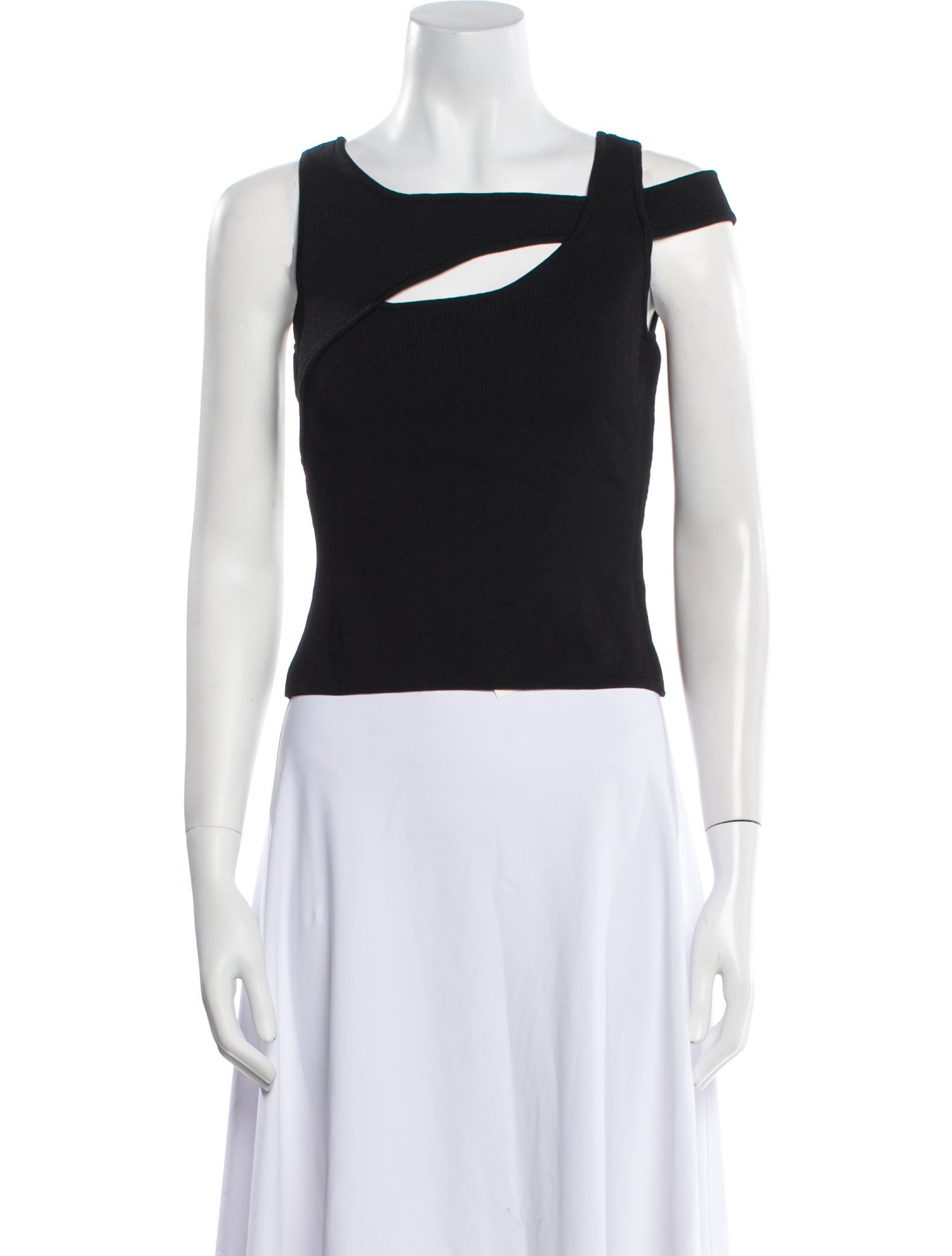 Sachin + Babi Noir Square Neckline Sleeveless Crop Top