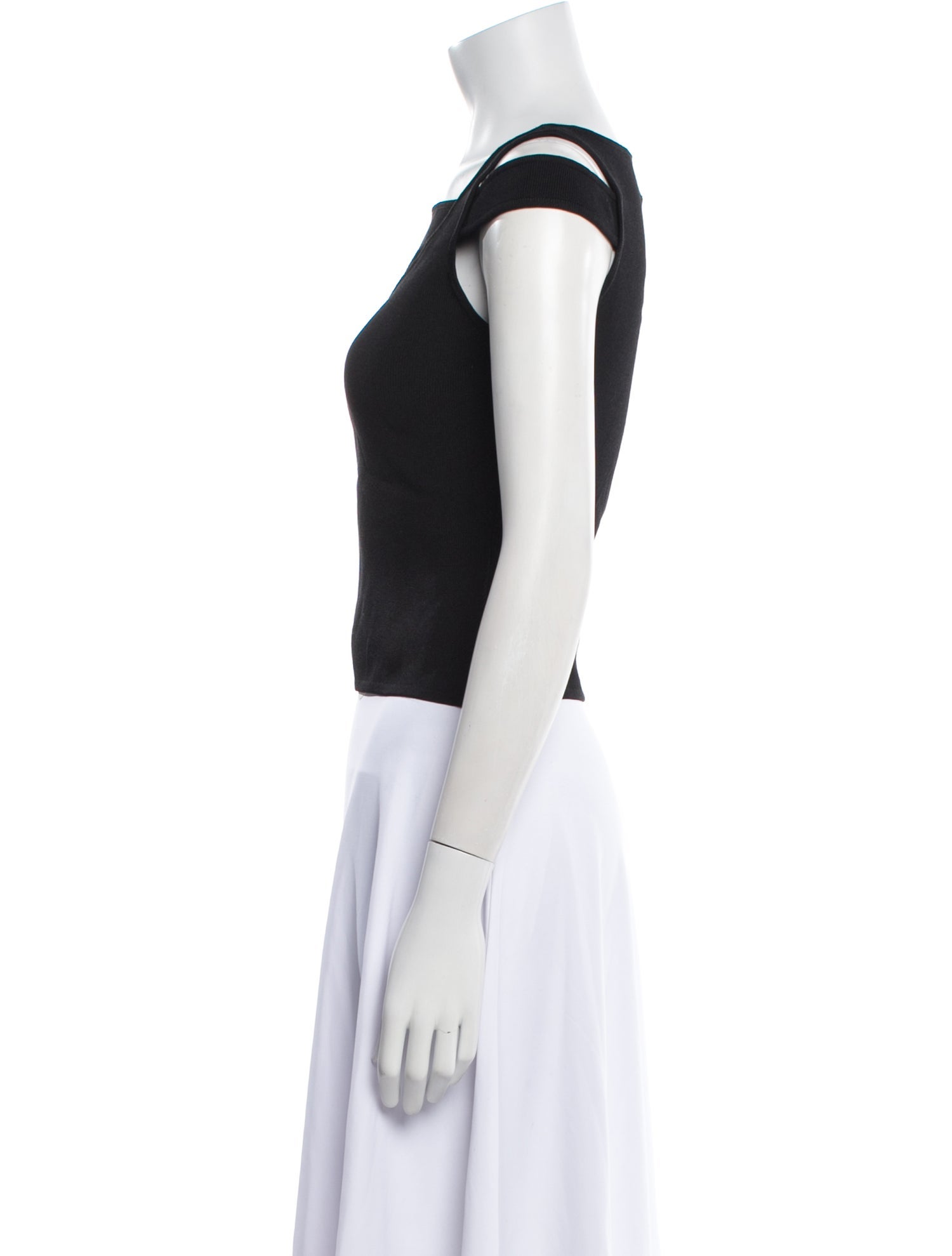 Sachin + Babi Noir Square Neckline Sleeveless Crop Top