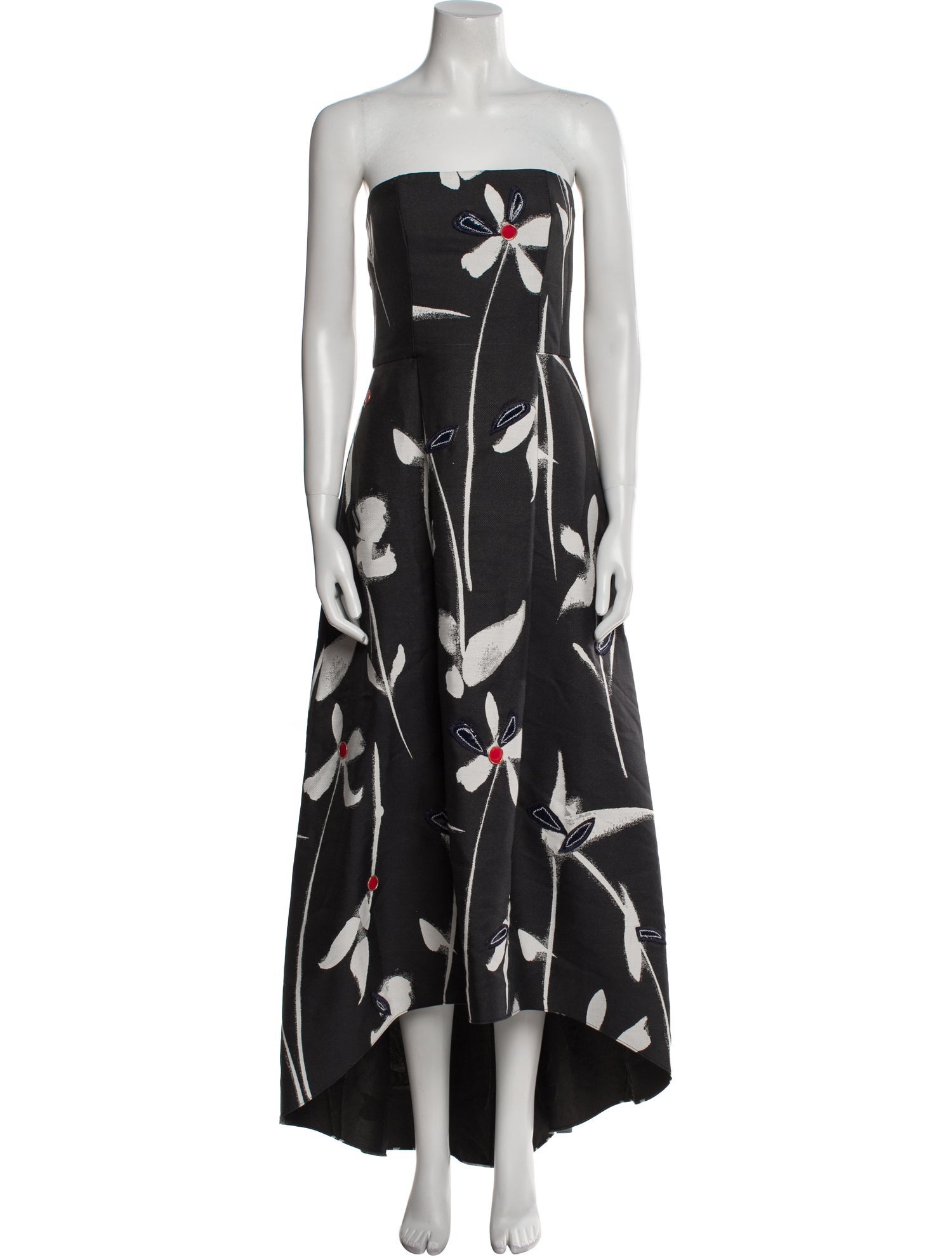 Sachin + Babi Noir Floral Print Long Dress