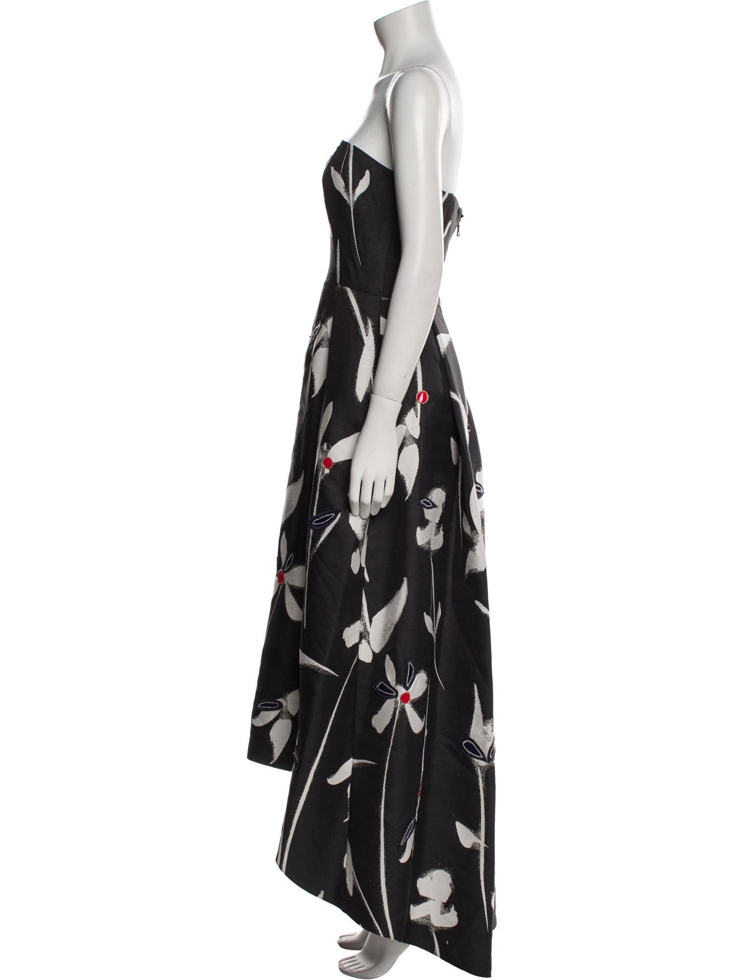 Sachin + Babi Noir Floral Print Long Dress