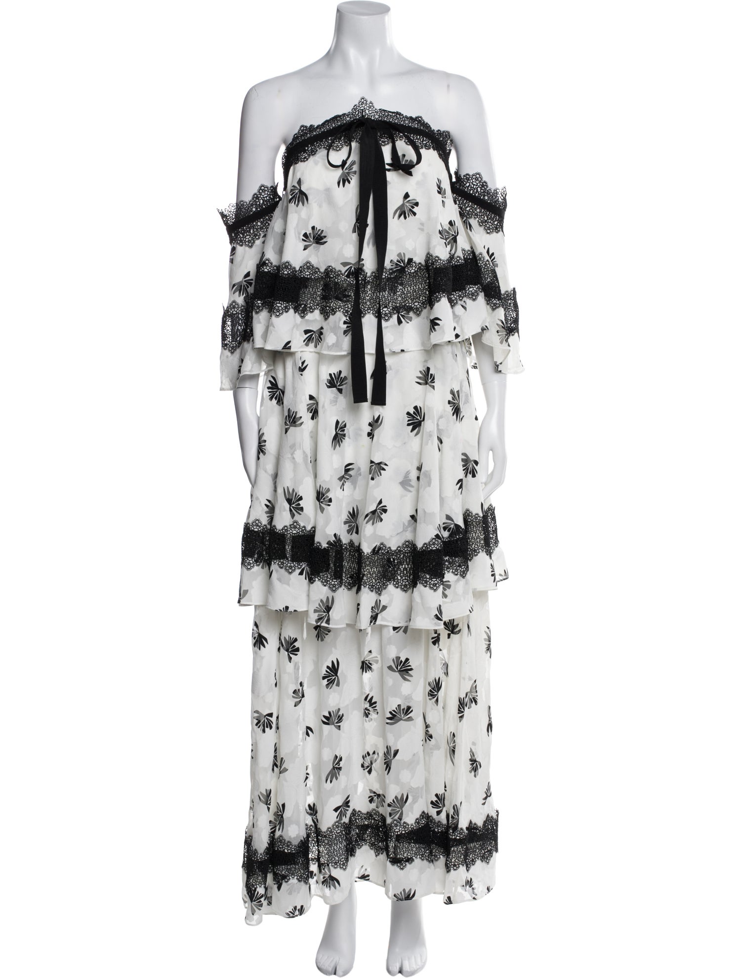 Sachin + Babi Noir Floral Print Long Dress