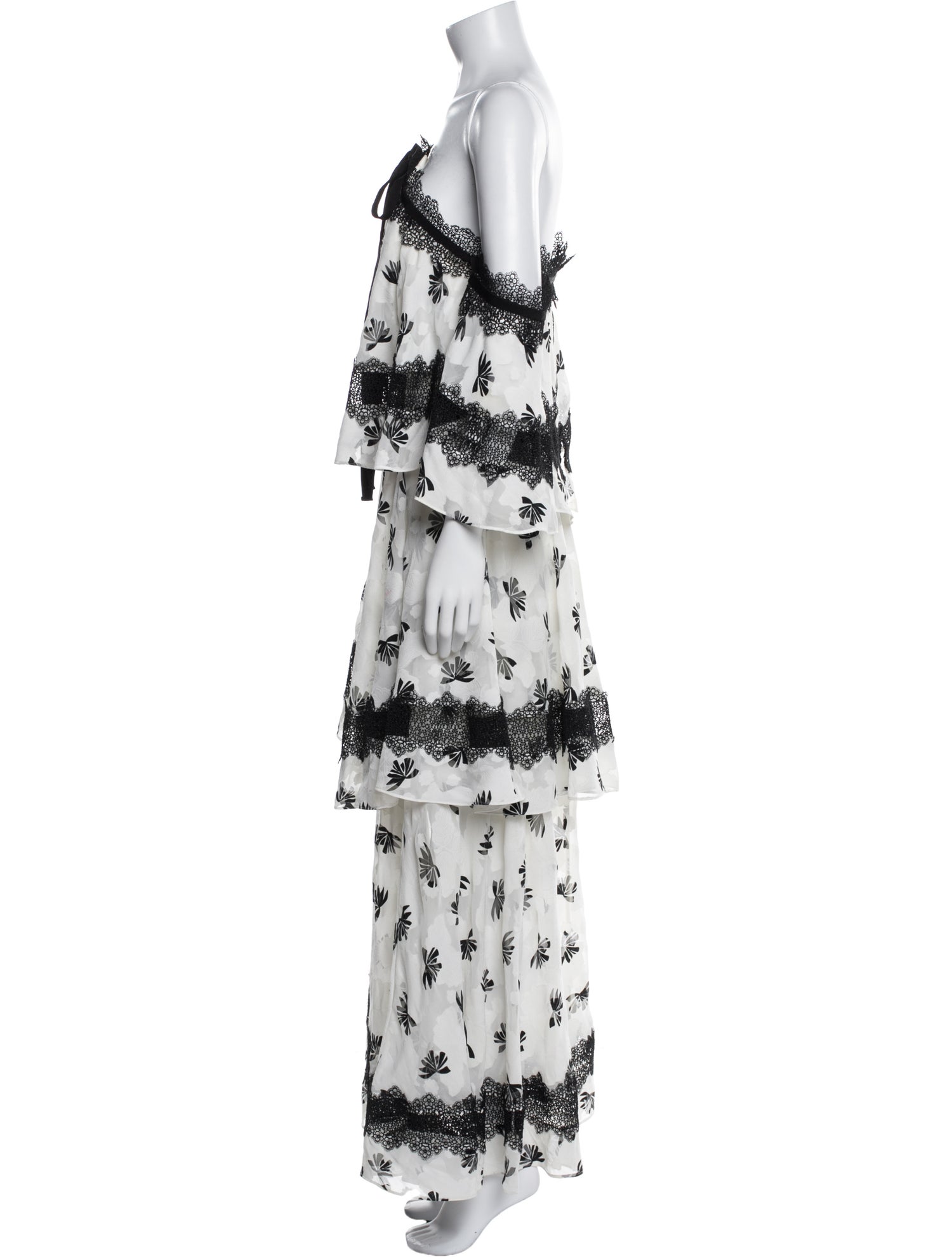 Sachin + Babi Noir Floral Print Long Dress