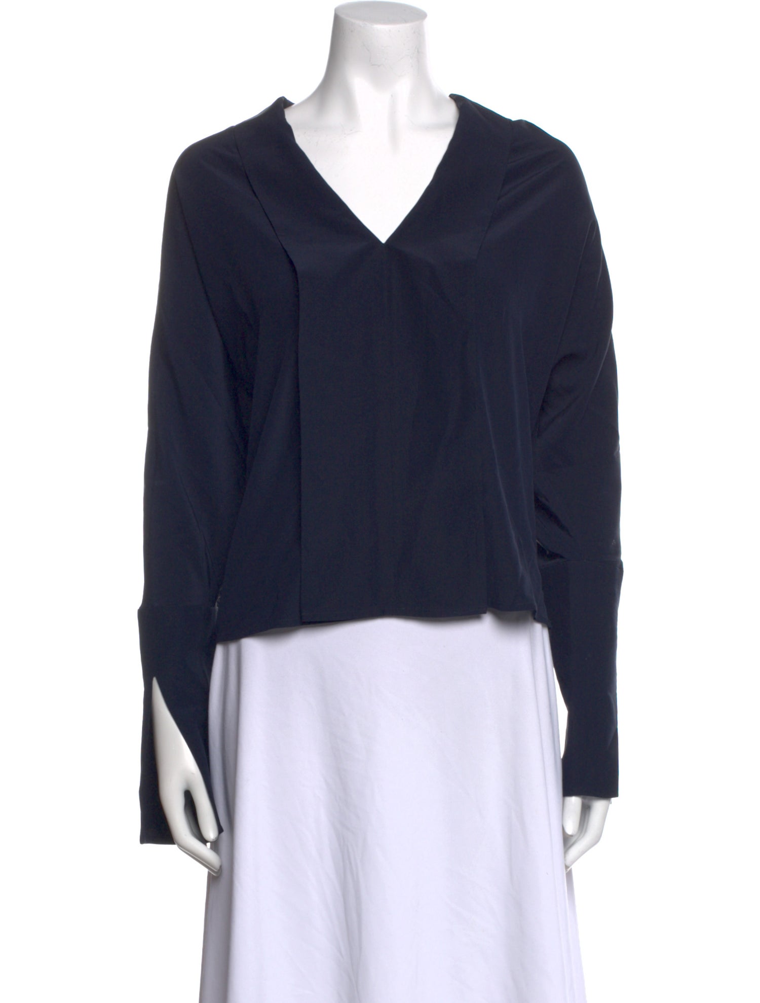 Sachin + Babi Noir Silk V-Neck Blouse