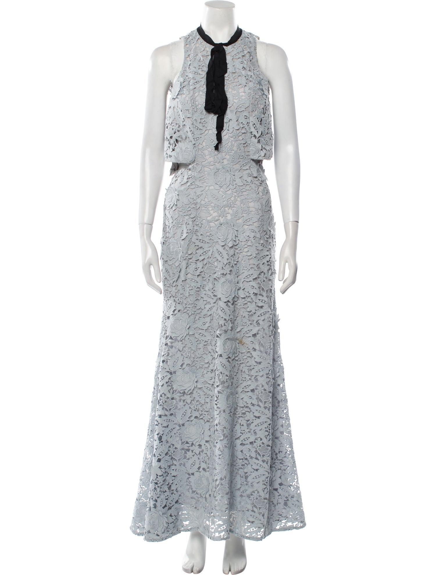 Sachin + Babi Noir Lace Pattern Long Dress