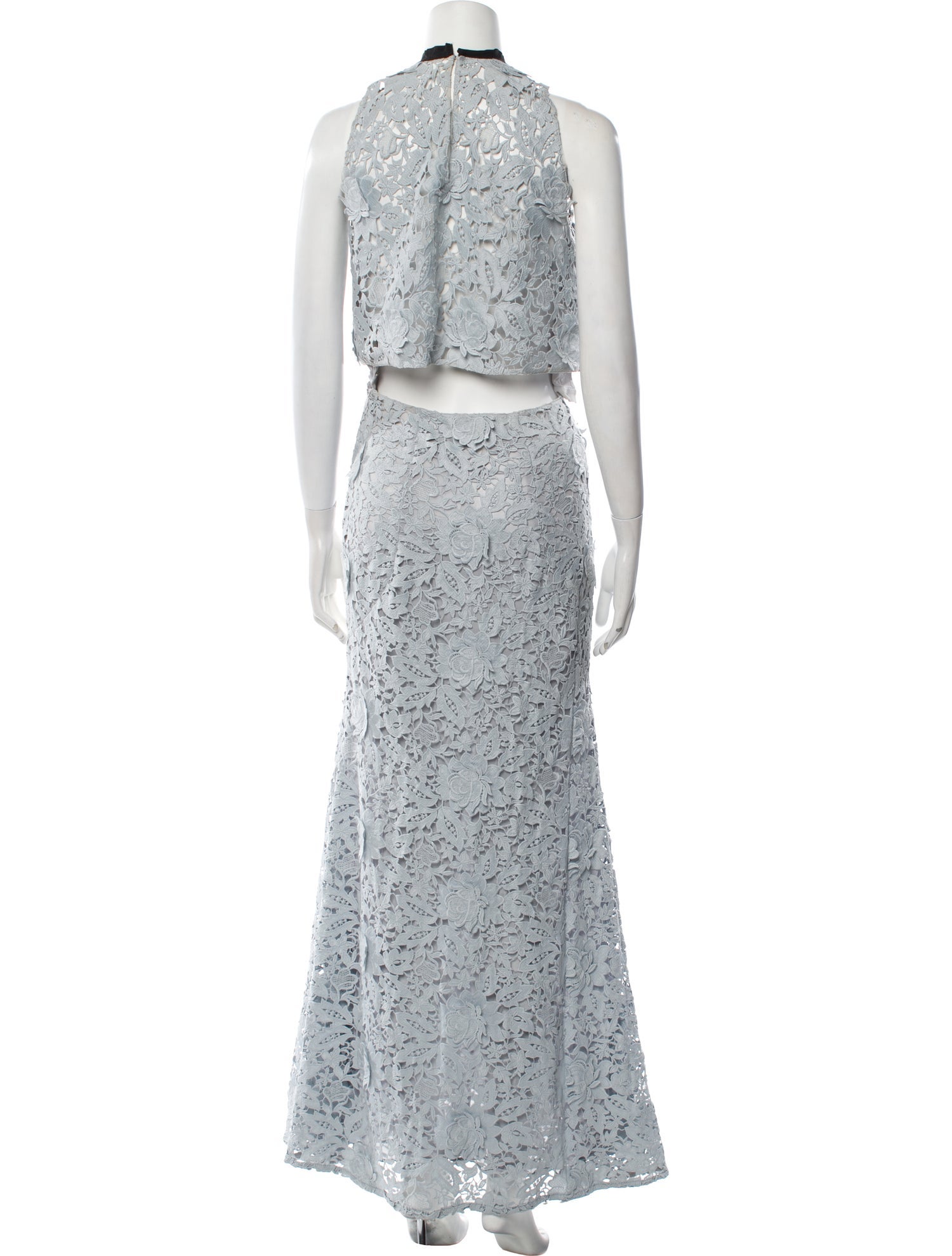 Sachin + Babi Noir Lace Pattern Long Dress