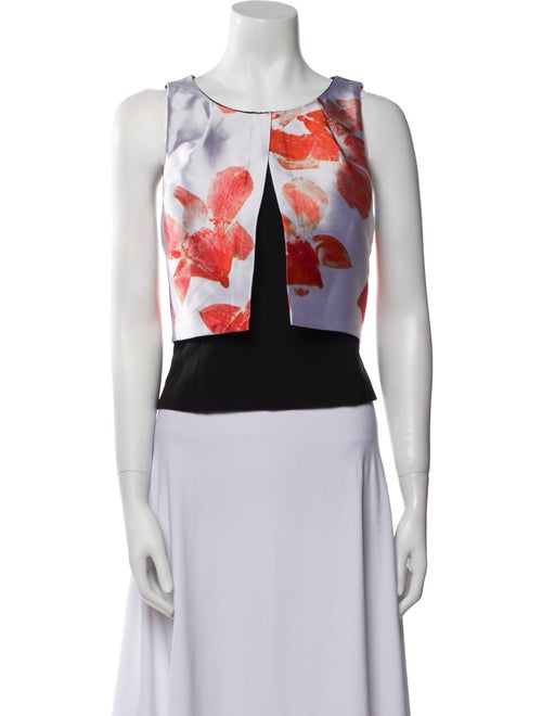 Sachin + Babi Noir Printed Scoop Neck Crop Top