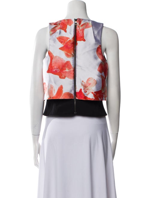 Sachin + Babi Noir Printed Scoop Neck Crop Top