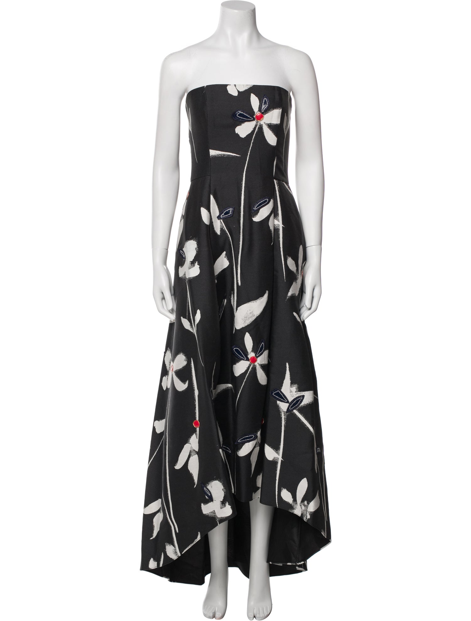 Sachin + Babi Noir Floral Print Long Dress w/ Tags