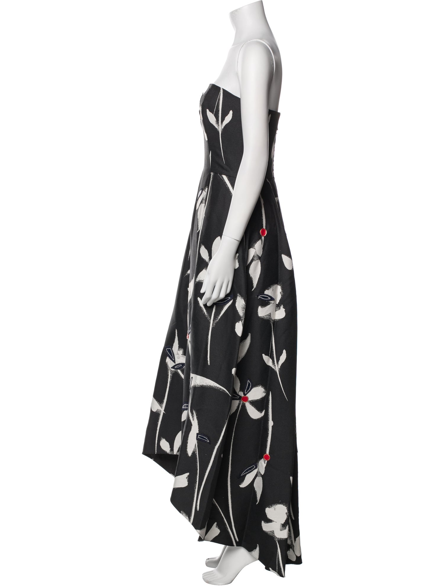 Sachin + Babi Noir Floral Print Long Dress w/ Tags