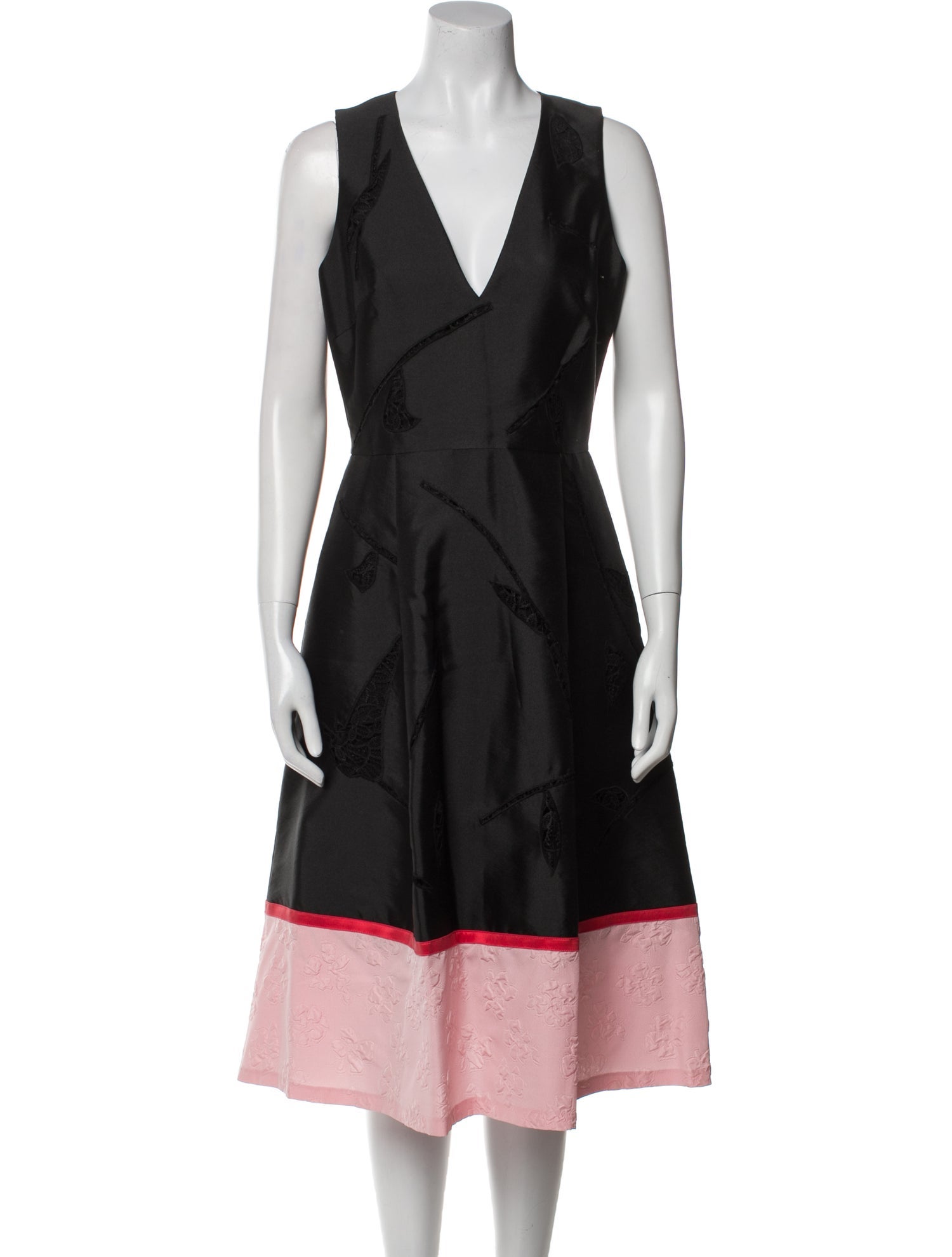 Sachin + Babi Noir V-Neck Midi Length Dress w/ Tags