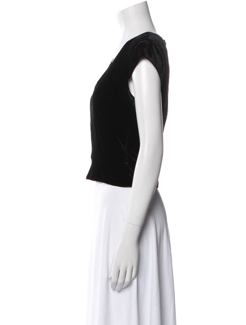 Sachin + Babi Noir V-Neck Short Sleeve Crop Top