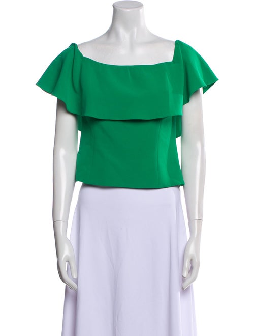 Sachin + Babi Noir Off-The-Shoulder Short Sleeve Crop Top