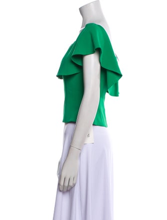 Sachin + Babi Noir Off-The-Shoulder Short Sleeve Crop Top