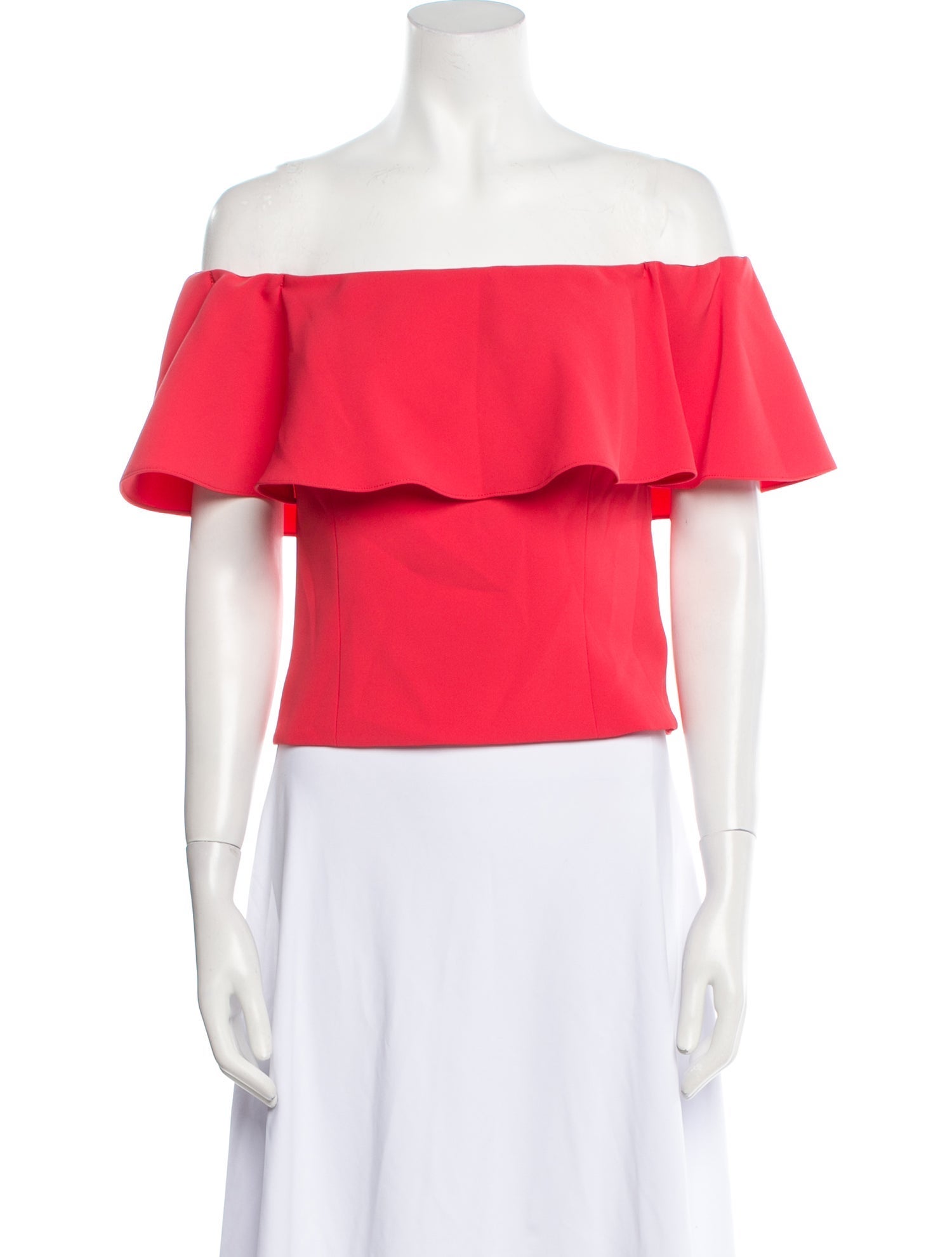 Sachin + Babi Noir Off-The-Shoulder Short Sleeve Crop Top