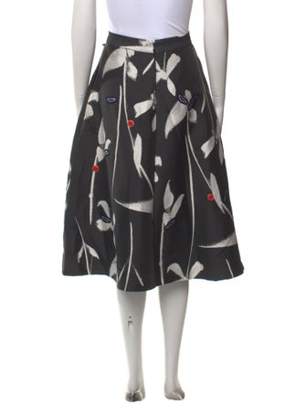 Sachin + Babi Noir Floral Print Knee-Length Skirt
