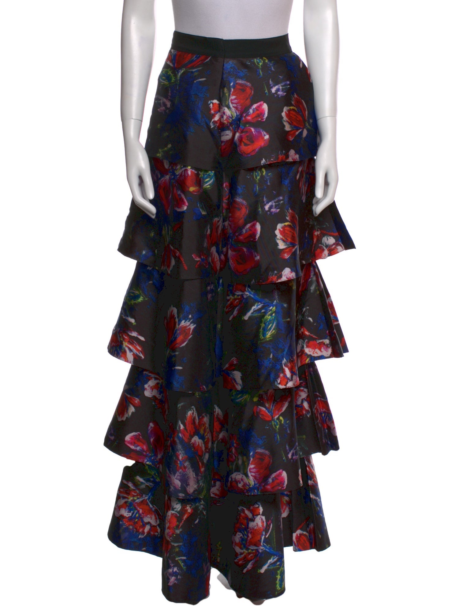 Sachin + Babi Noir Floral Print Midi Length Skirt