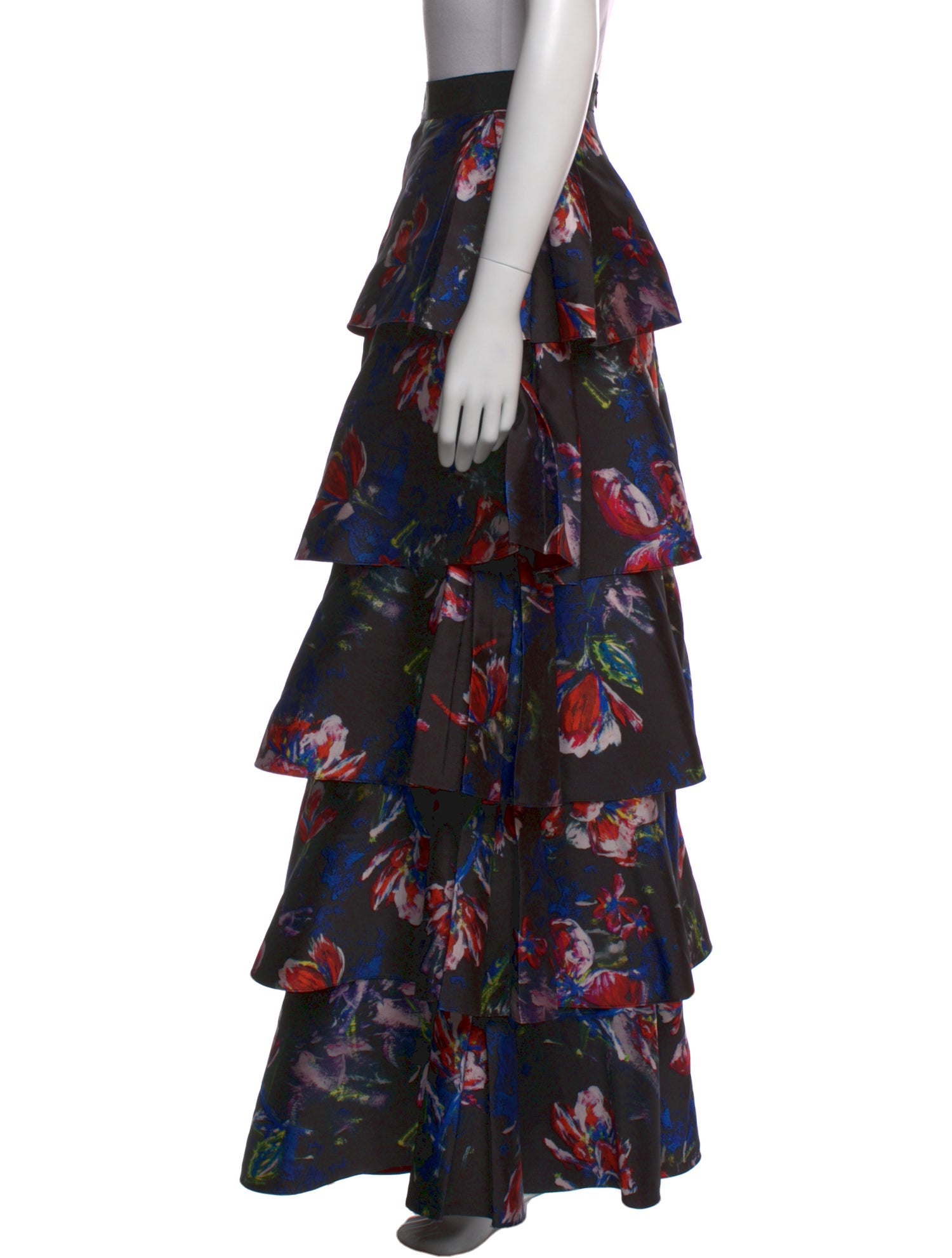 Sachin + Babi Noir Floral Print Midi Length Skirt