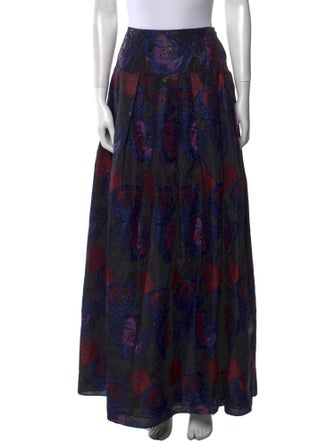 Sachin + Babi Noir Floral Print Long Skirt