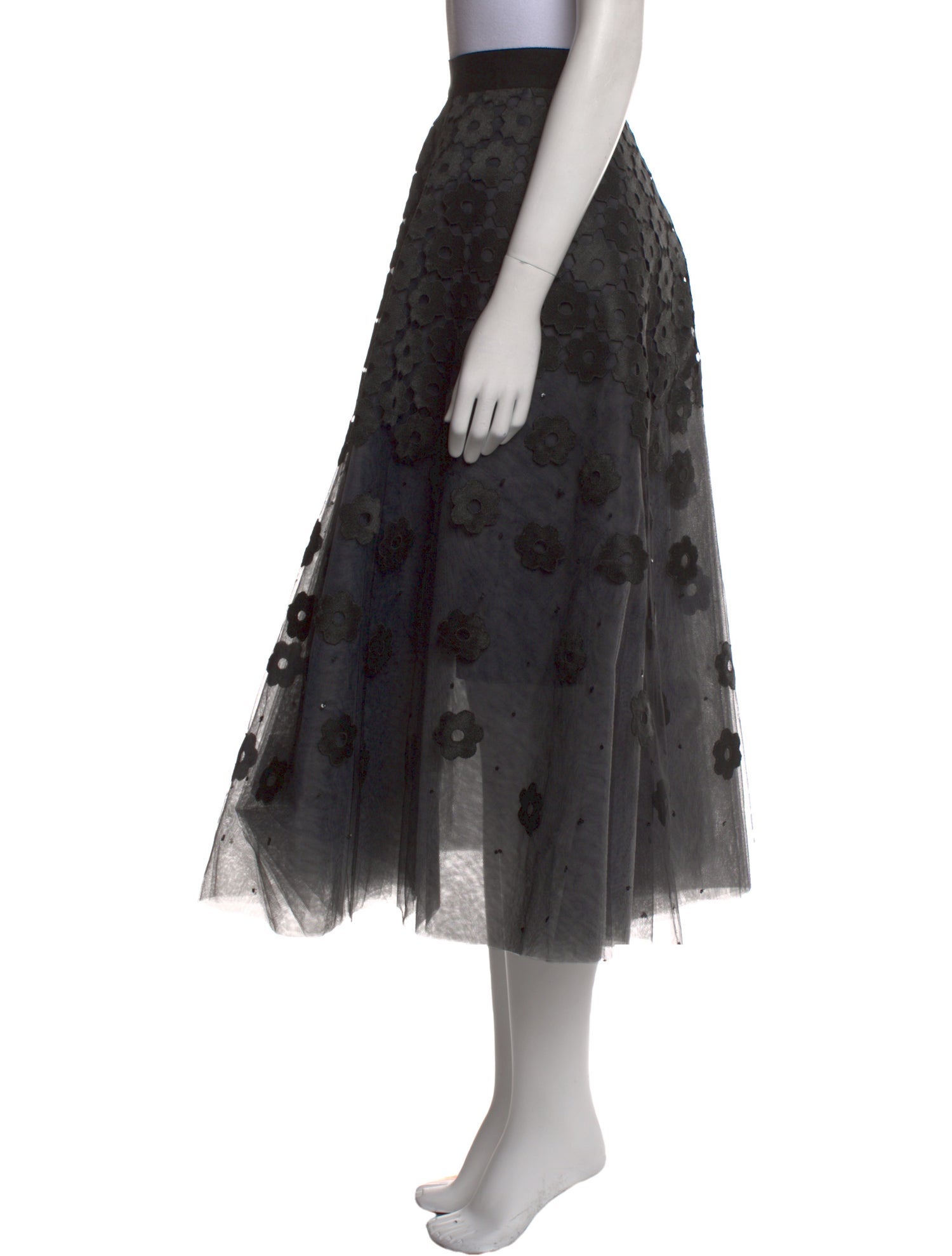 Sachin + Babi Noir Floral Print Midi Length Skirt