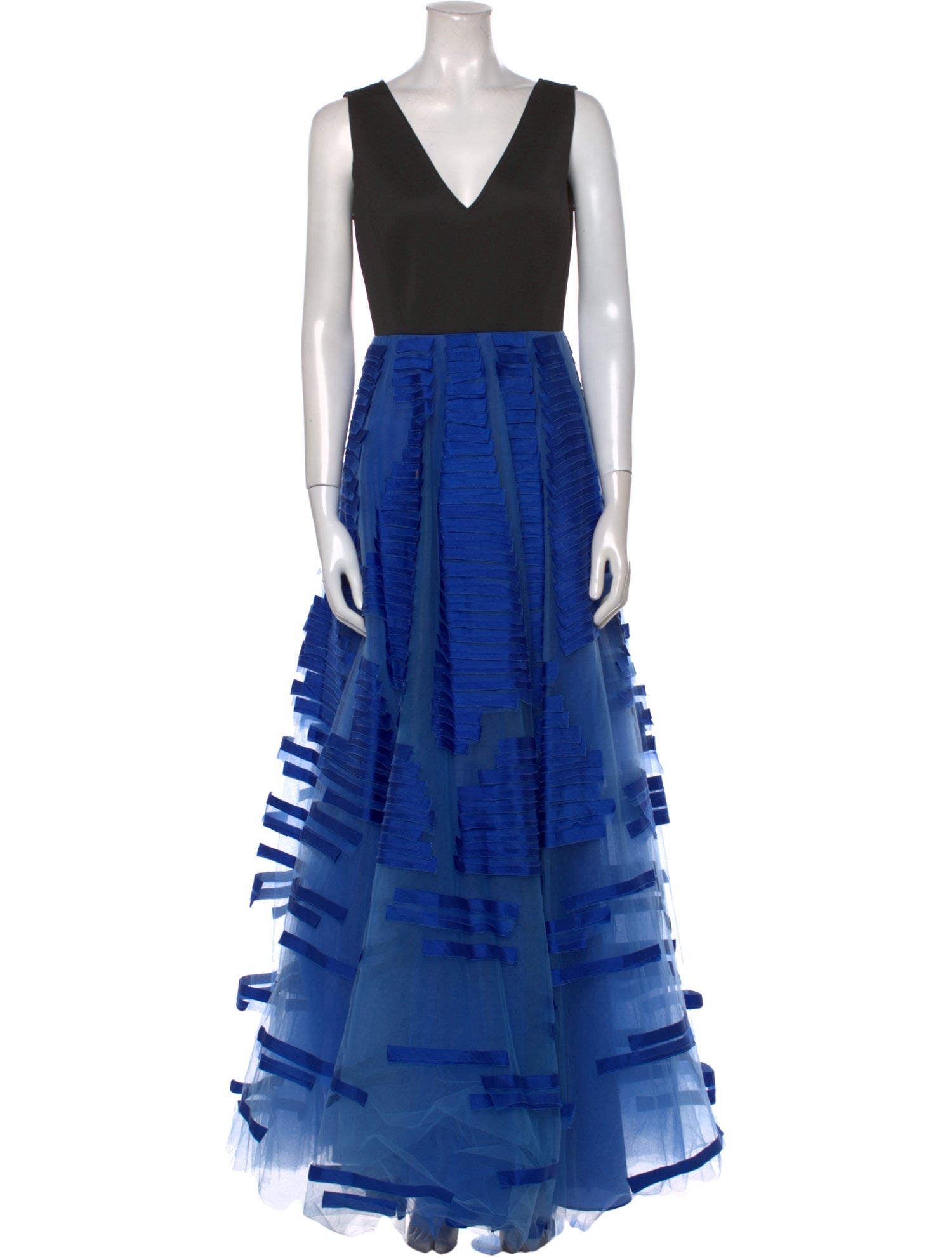 Sachin + Babi Noir Colorblock Pattern Long Dress