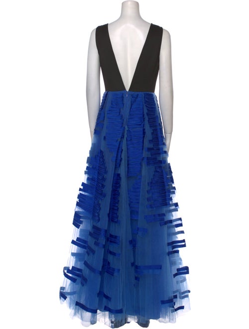 Sachin + Babi Noir Colorblock Pattern Long Dress