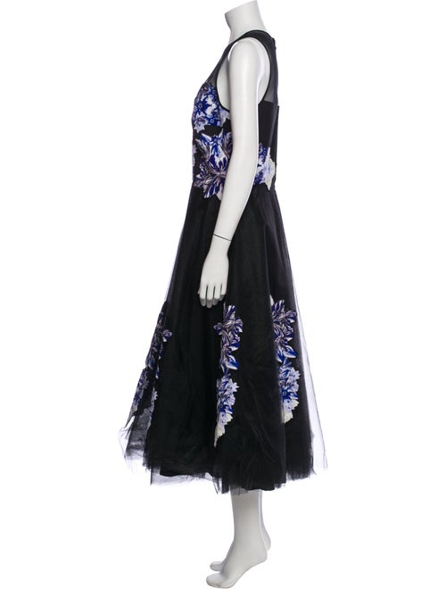 Sachin + Babi Noir Floral Print Long Dress
