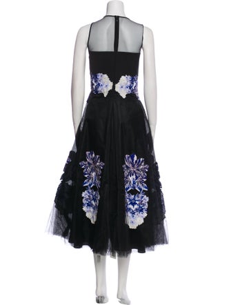 Sachin + Babi Noir Floral Print Long Dress