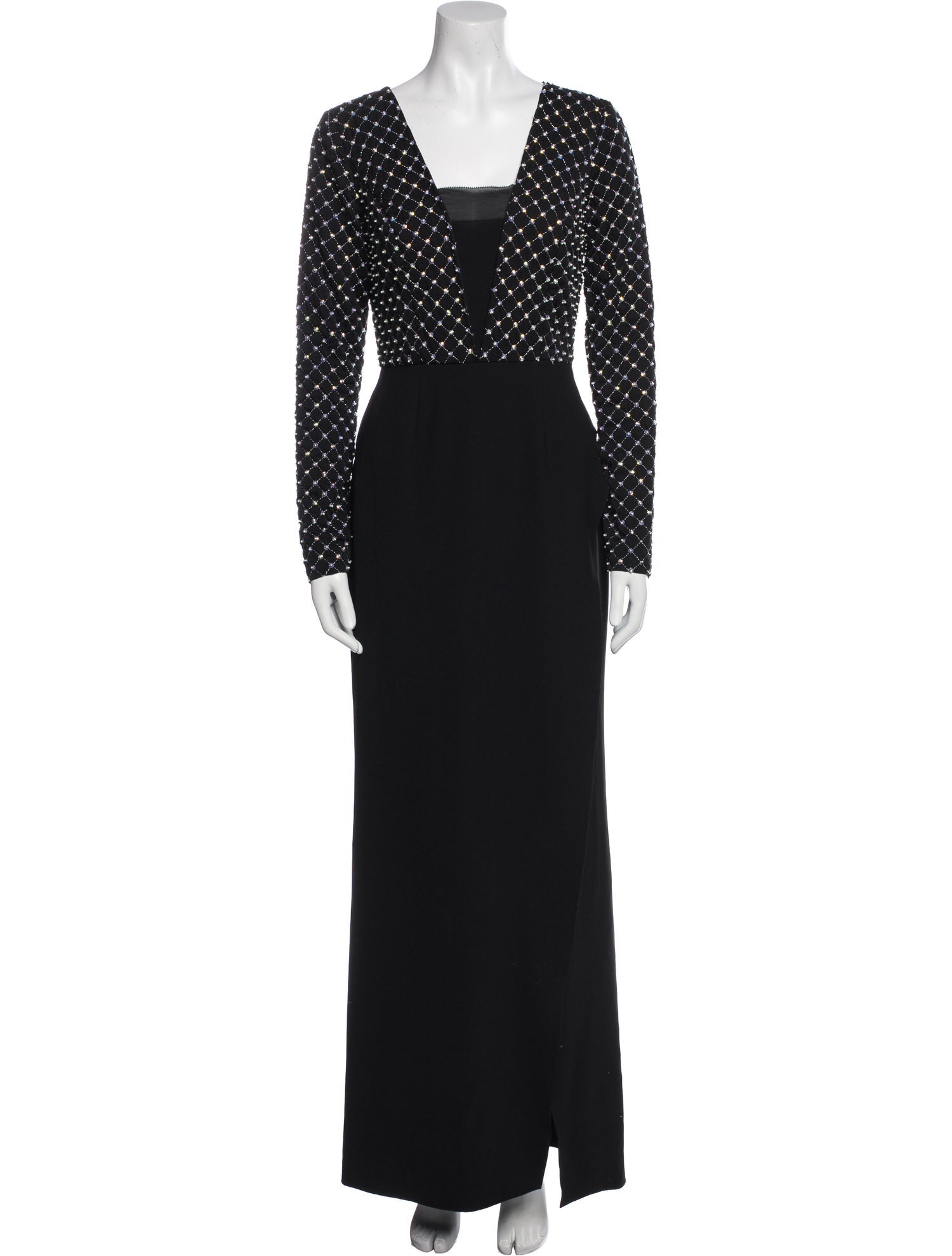 Sachin + Babi Noir Lace Pattern Long Dress