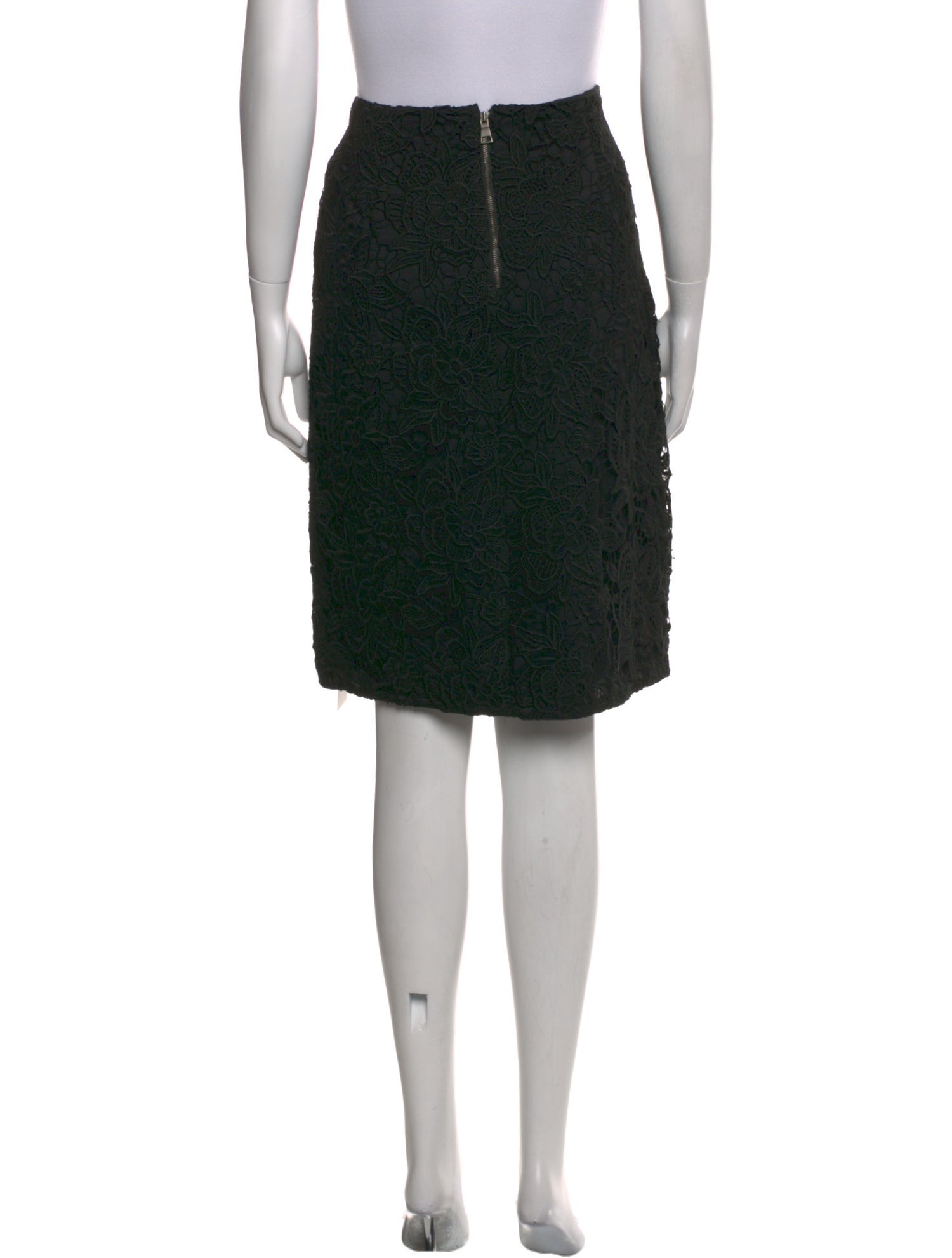 Sachin + Babi Noir Lace Pattern Knee-Length Skirt w/ Tags
