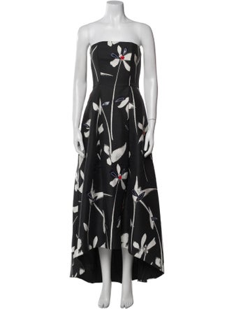 Sachin + Babi Noir Floral Print Midi Length Dress