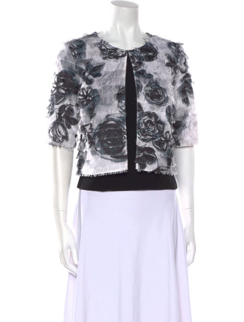 Sachin + Babi Noir Printed Crew Neck Crop Top