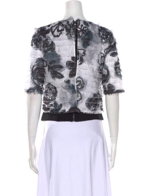 Sachin + Babi Noir Printed Crew Neck Crop Top
