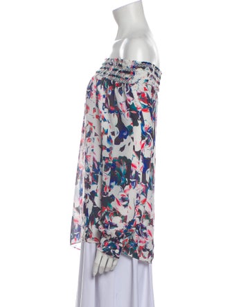 Sachin + Babi Noir Floral Print Off-The-Shoulder Blouse