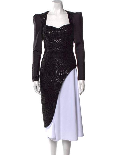 Safiyaa Square Neckline Long Sleeve Tunic