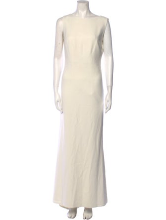 Safiyaa Bateau Neckline Long Dress