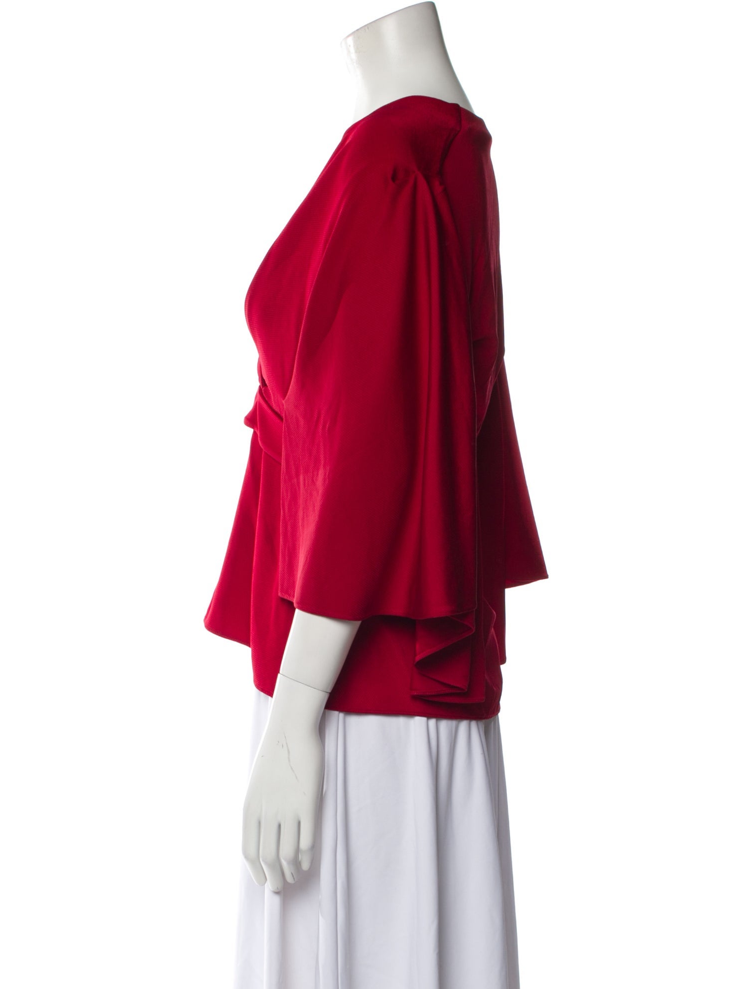 Safiyaa V-Neck Three-Quarter Sleeve Blouse