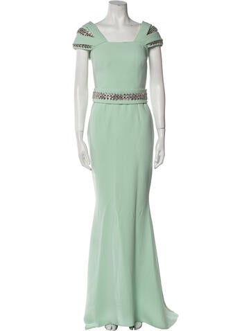 Safiyaa Dresses Square Neckline Long Dress S