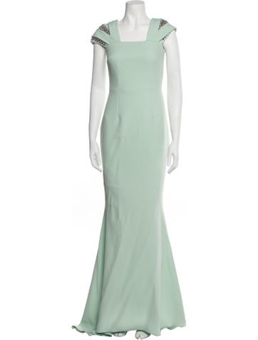 Safiyaa Dresses Square Neckline Long Dress S