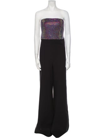 Safiyaa Colorblock Pattern Strapless Jumpsuit