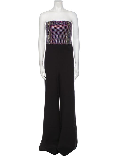 Safiyaa Colorblock Pattern Strapless Jumpsuit