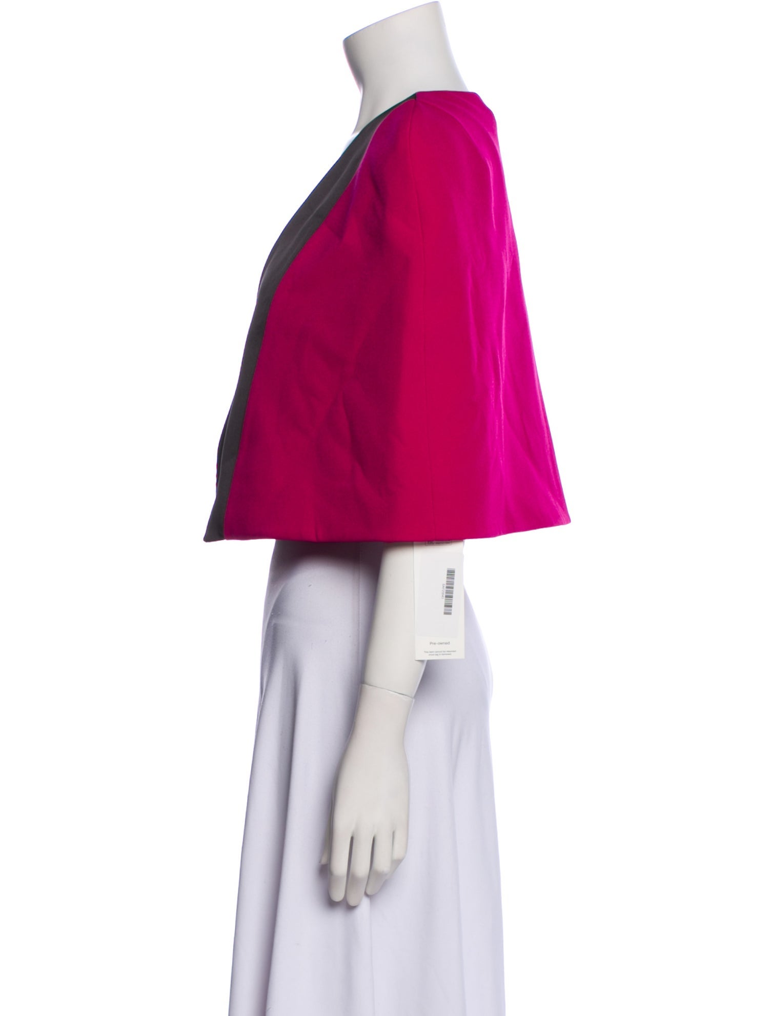 Safiyaa Colorblock Pattern Plunge Neckline Sweater