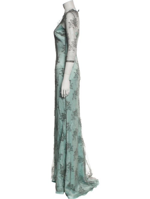 Safiyaa Lace Pattern Long Dress