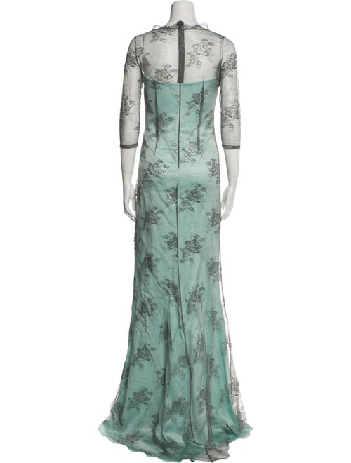 Safiyaa Lace Pattern Long Dress