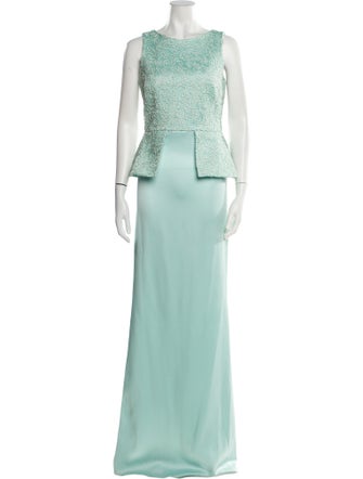 Safiyaa Bateau Neckline Long Dress