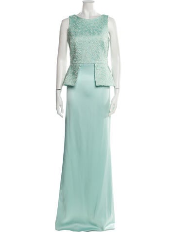 Safiyaa Dresses Bateau Neckline Long Dress S