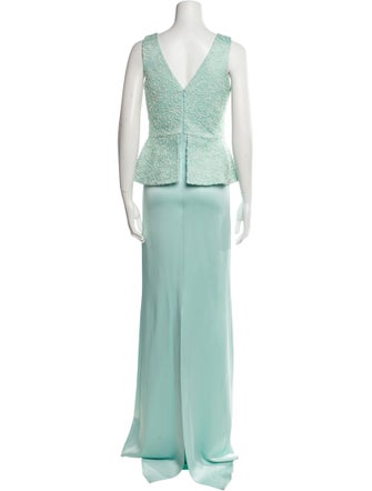 Safiyaa Bateau Neckline Long Dress