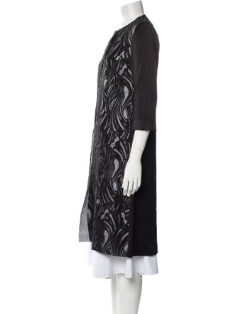Safiyaa Lace Pattern Coat